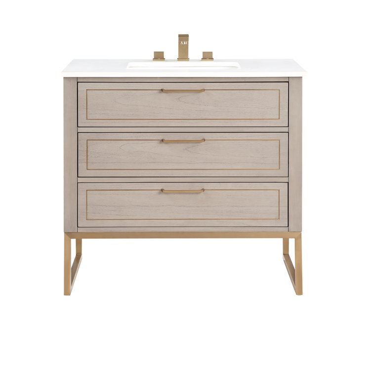 Bemma Markham 36'' Freestanding Single Bathroom Vanity with Quartz
